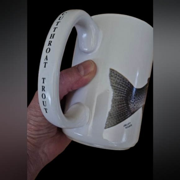 Vintage Angler’s Expressions Geoff Hager Trout Mugs Set of 2 - Picture 6 of 7